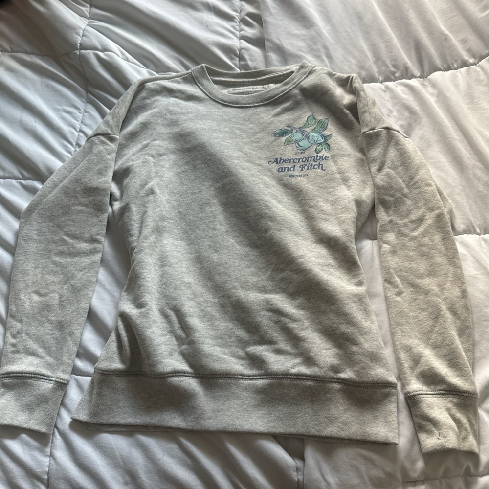 Abercrombie Kids Light Gray Crew Neck Sweater
